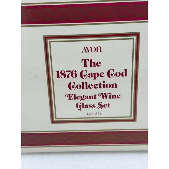 Vintage NOS Avon Cape Code Collection Set of Two Wine Glasses - Picture 7 of 8